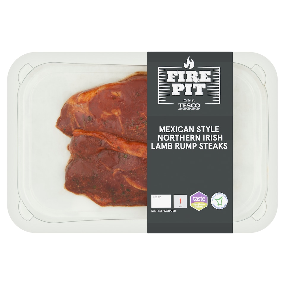 Tesco Fire Pit Mexican Style Northern Irish Lamb Rump Steaks 220g
