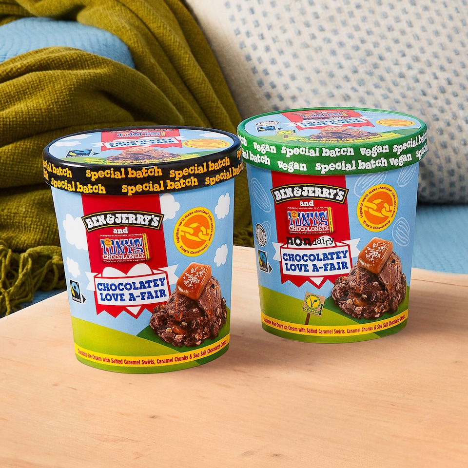 image 1 of Ben & Jerry's Tony's Chocolonely Chocolate Love A Fair Ice Cream Tub 465ml