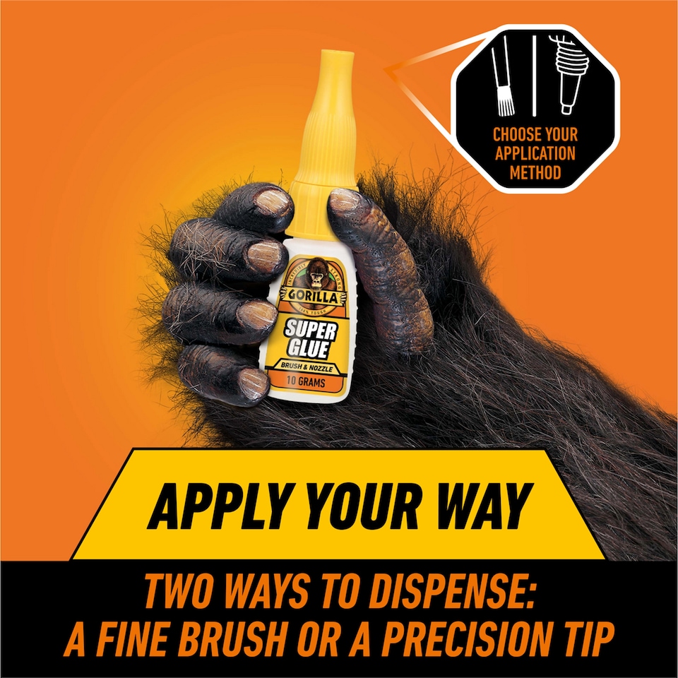 image 1 of Gorilla Superglue 12G Brush & Nozzle
