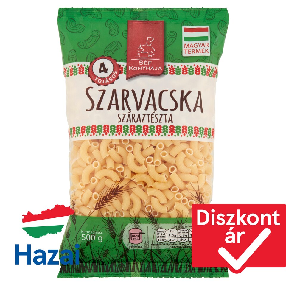 Séf Konyhája szarvacska 4 tojásos száraztészta 500 g