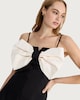 image 1 of F&F Bow Detail Mini Dress in Black