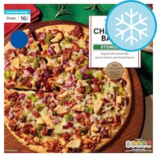 Tesco Stonebaked BBQ Chicken and Bacon Pizza 335g