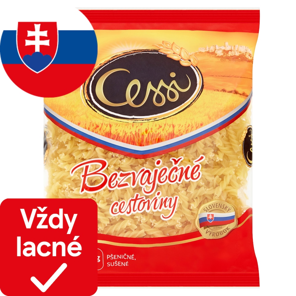 Cessi Bezvaječné cestoviny pšeničné, sušené vretienka 400 g