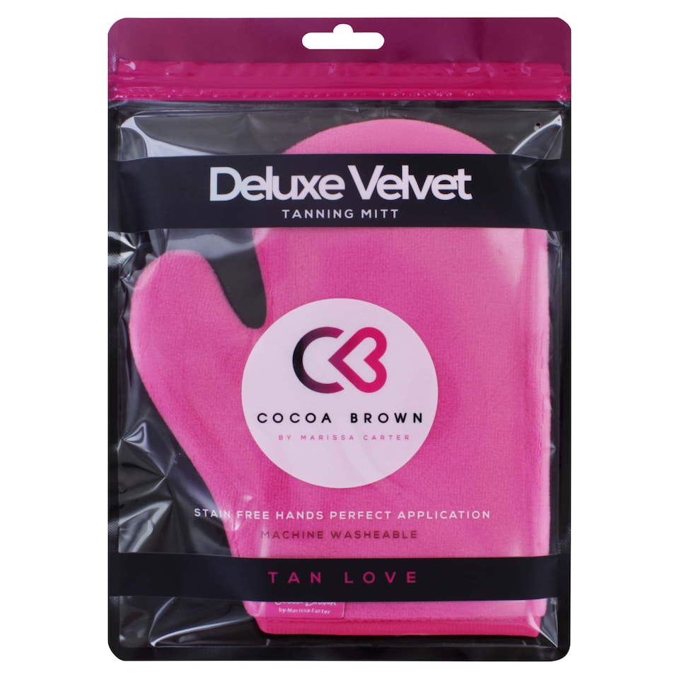 Cocoa Brown Thumb Tanning Mitt Velvet