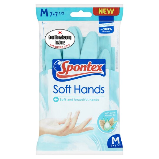 Spontex Soft Hands Rubber Gloves Medium / Large Tesco Groceries