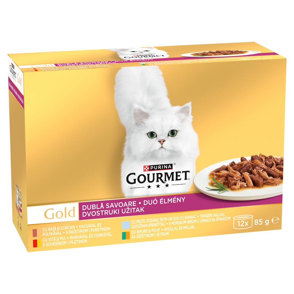 image 1 of Purina Gourmet Gold Duo Experience Wet Cat Food 12 x 85 g (1020 g)