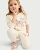 image 1 of F&F Girls Cotton Rich Unicorn Cuffed Joggers in Cream