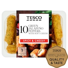 Tesco 10 Green Jalapeno Peppers With Soft Cheese 200G
