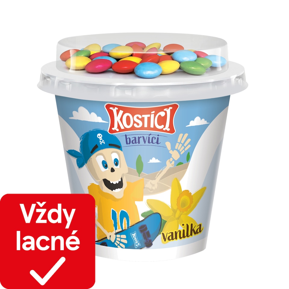 KOSTÍCI Barvíci (vanilkový jogurt a čokoládové dražé) 109g