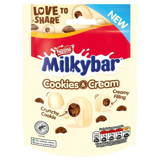 Milkybar Cookies And Cream Bites 90G