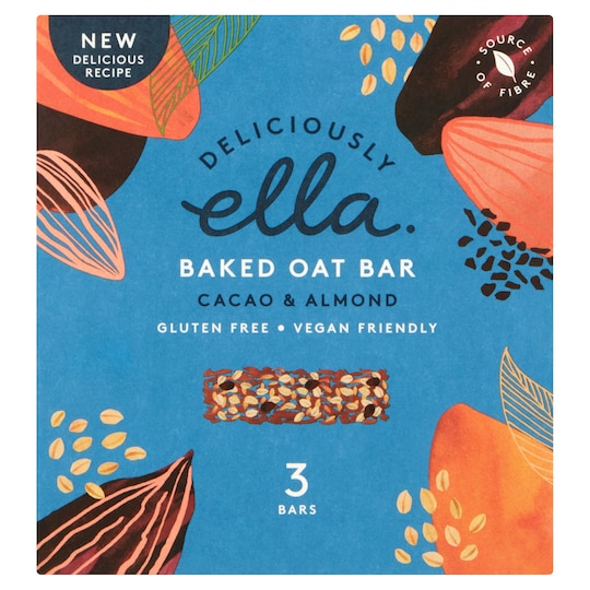 Deliciously Ella Gluten Free Cacao & Almond Bars 3X50g Tesco Groceries
