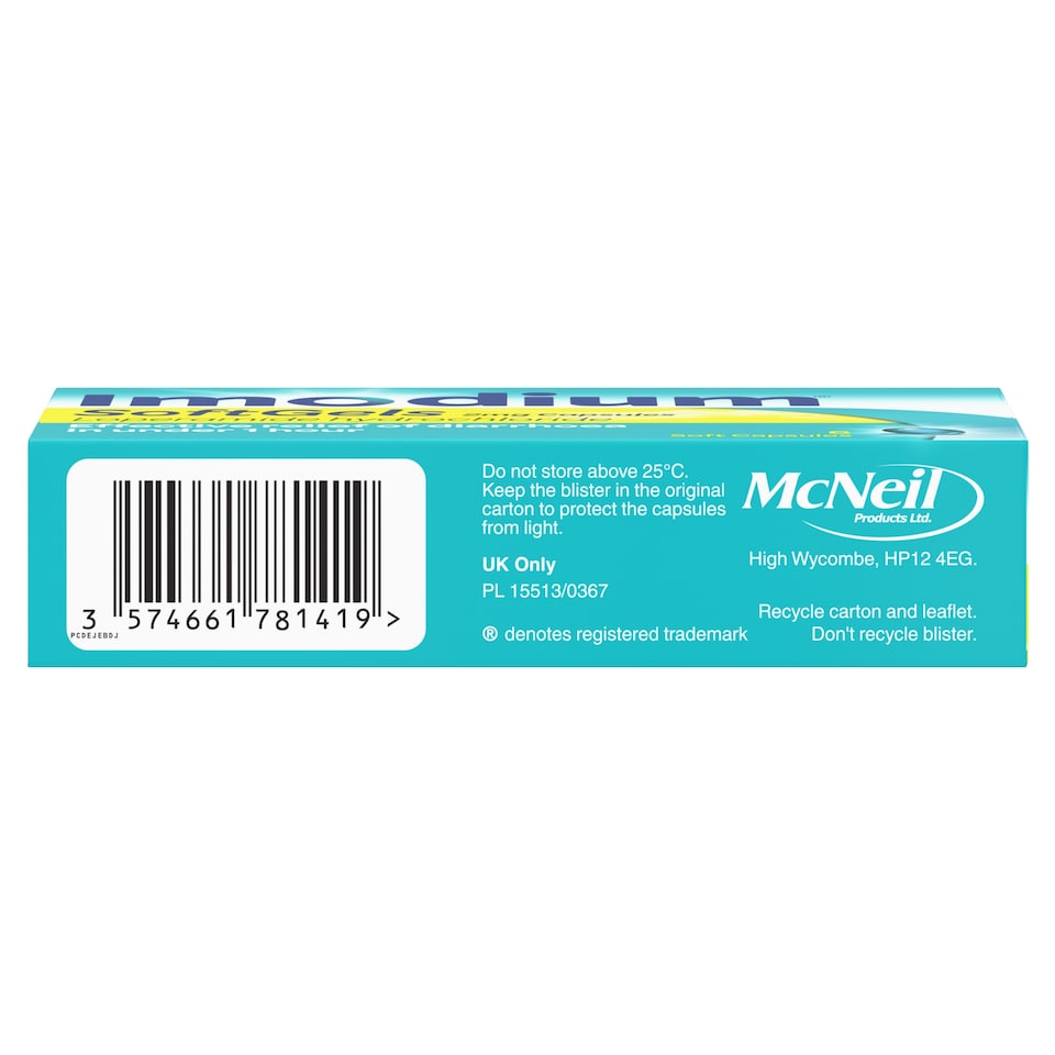 image 1 of Imodium Softgel 2mg Capsules 6s