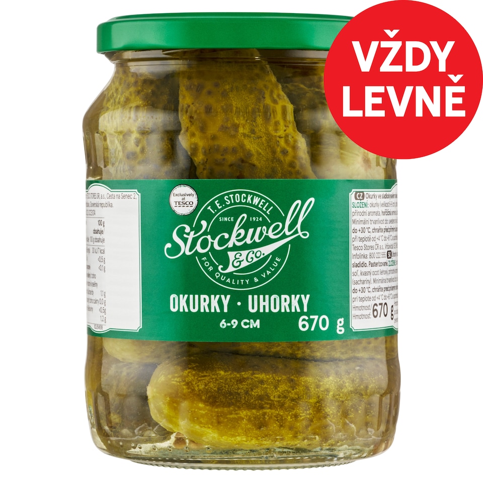 Stockwell & Co. Okurky 6-9 cm 670g