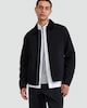 image 1 of F&F Pure Cotton Corduroy Collar Zip Front Jacket in Black