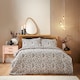 image 1 of Cosmo Living Mono Sketch Leaf Duvet Set King