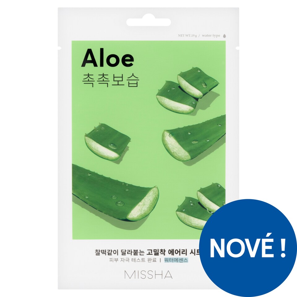 Missha Airy Fit hydratační plátýnková maska s obsahem aloe vera 19g