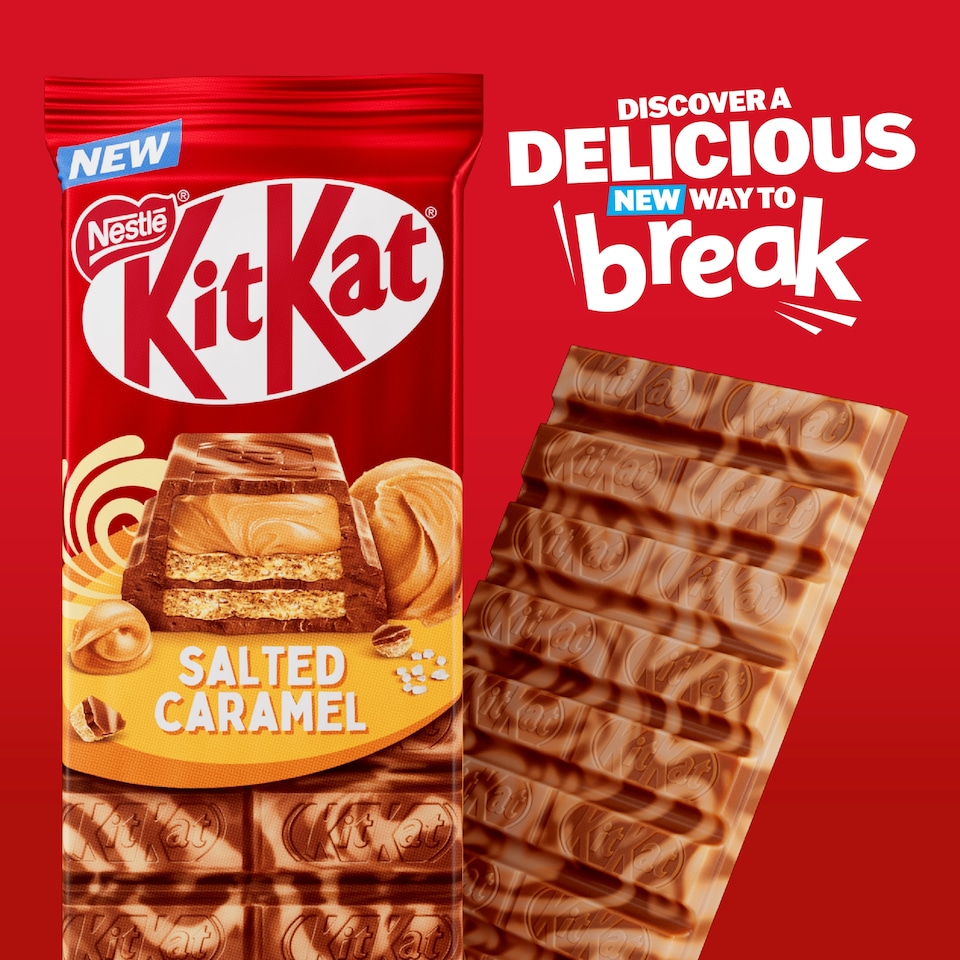 image 1 of KitKat Salted Caramel Chocolate Sharing Bar 99g