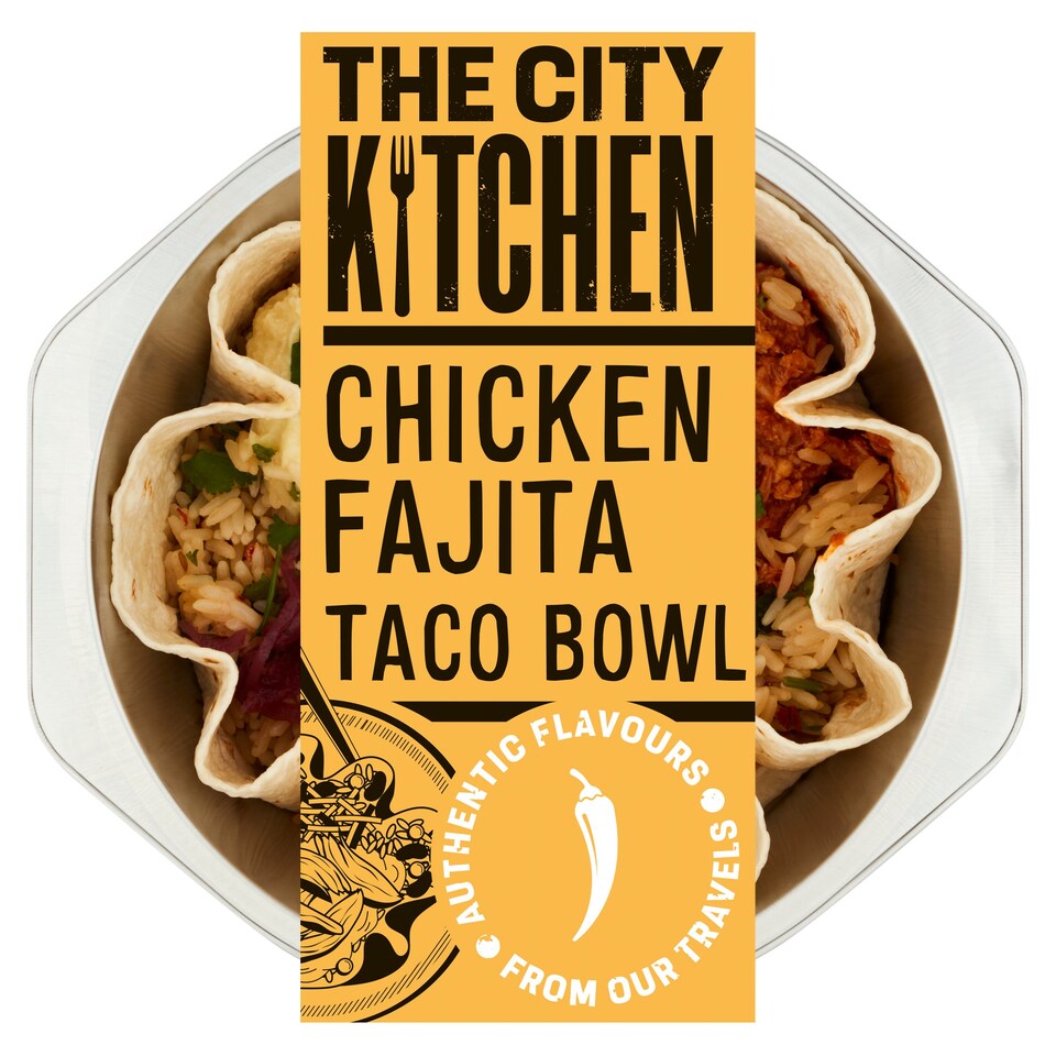 The City Kitchen Chicken Fajita Taco Bowl 380G Tesco Groceries