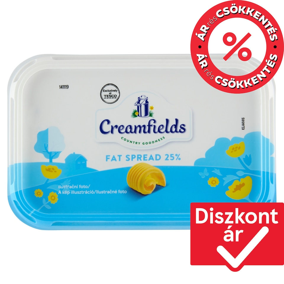 Creamfields 25% zsírtartalmú margarin 500 g