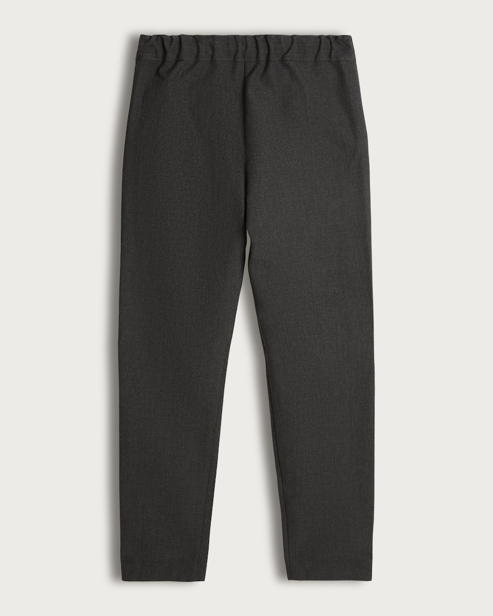 image 1 of F&F School Girls 2-Pack Regular Fit Longer Length Trousers in Grey