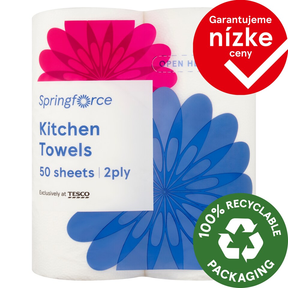 Springforce Kitchen Towels 2 Ply 2 Roll