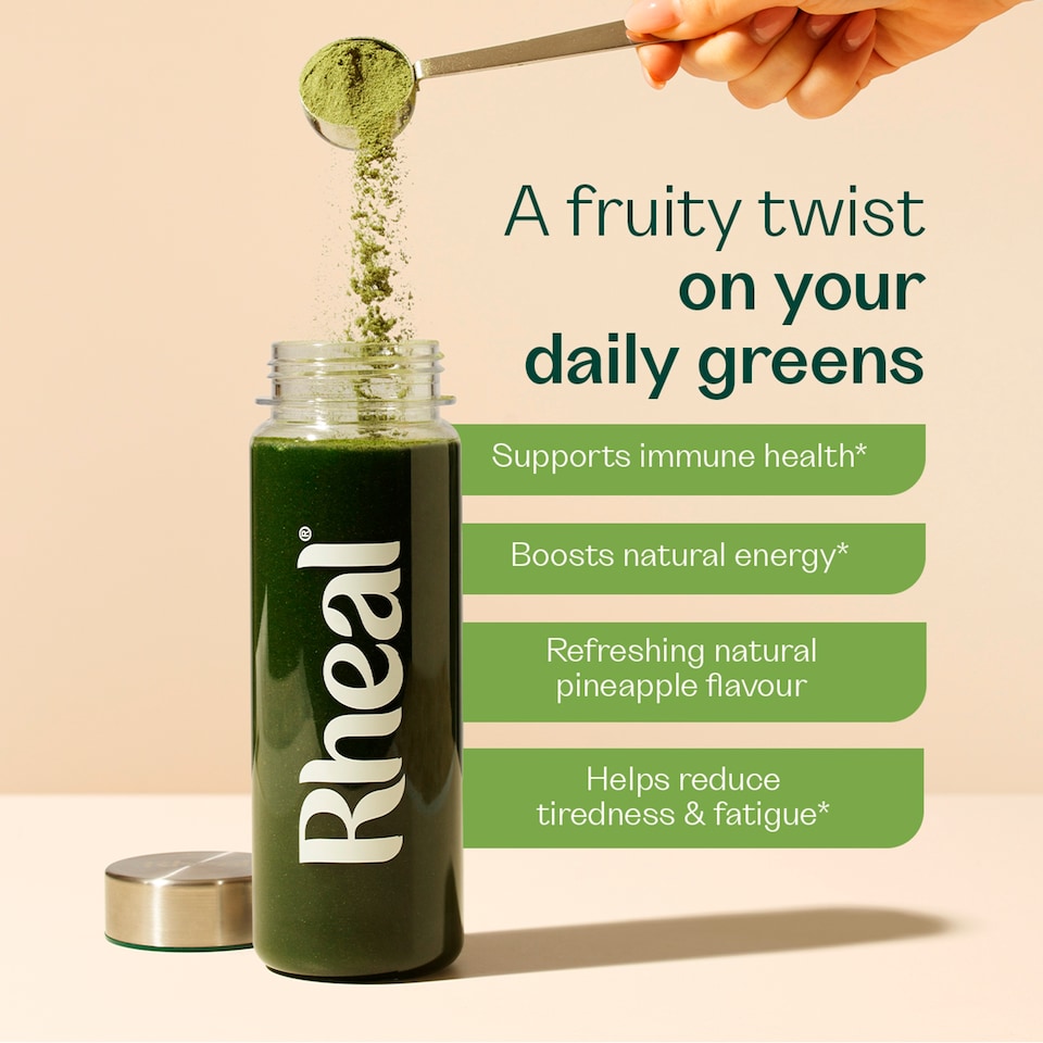 image 1 of Rheal SUPERFOODS Pineapple Clean Greens Superfood blend 7x5g