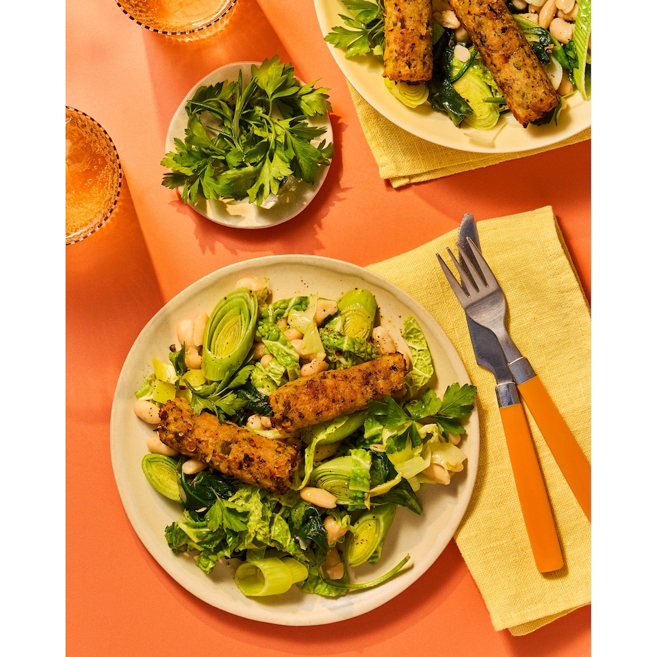image 1 of Gosh! Super Plants Parsnip, Leek & Pea with Linseed Sausages 210g