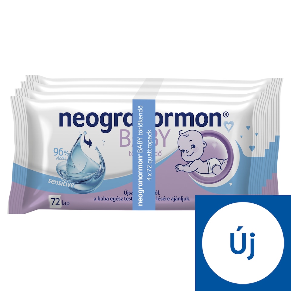 Neogranormon Baby Sensitive törlőkendő 4 x 72 lap