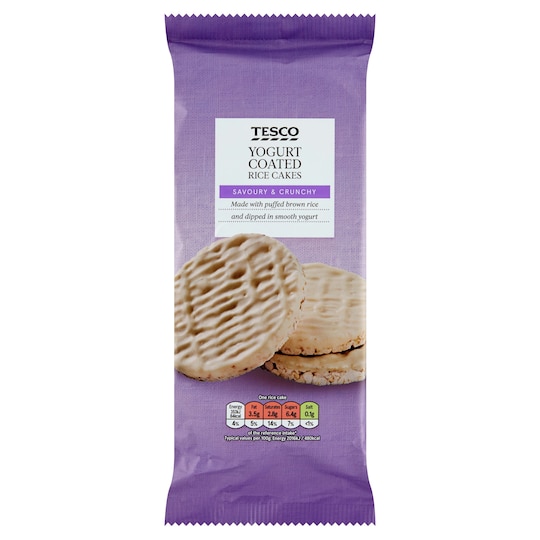Tesco Yogurt Coated Rice Cakes 105G