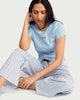 image 1 of F&F 2-Piece Cotton Rich Striped Pyjama Set in Multi Blue