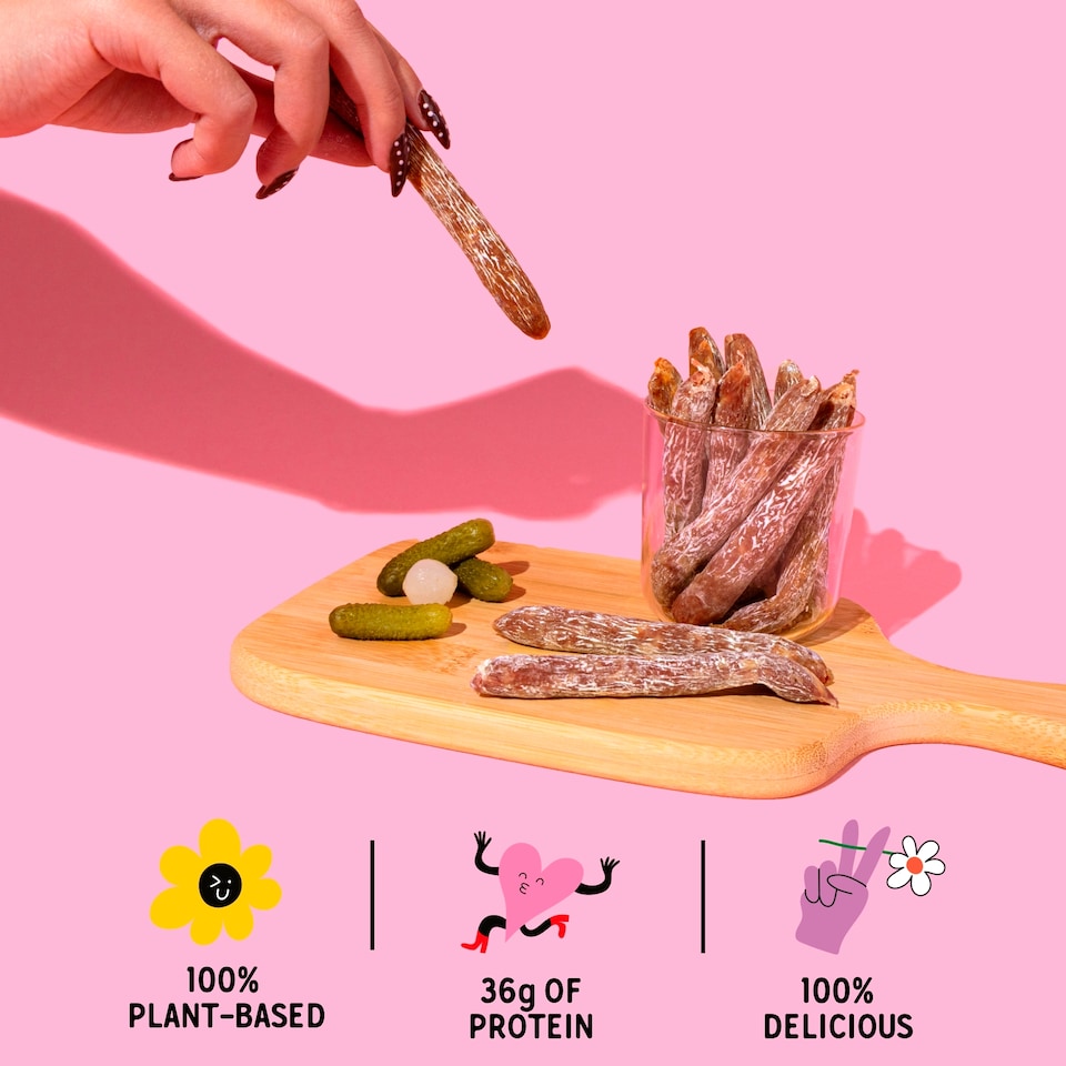 image 1 of La Vie Vegan Salami Sticks Classic 75g