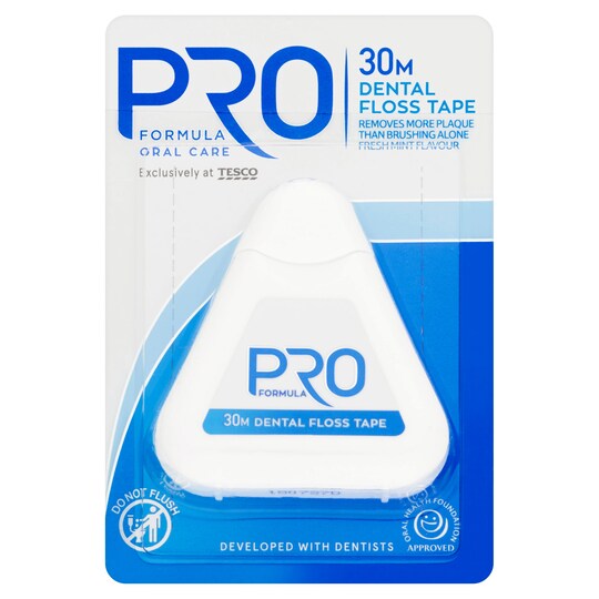 Tesco Pro Formula Dental Floss Tape 30M Tesco Groceries