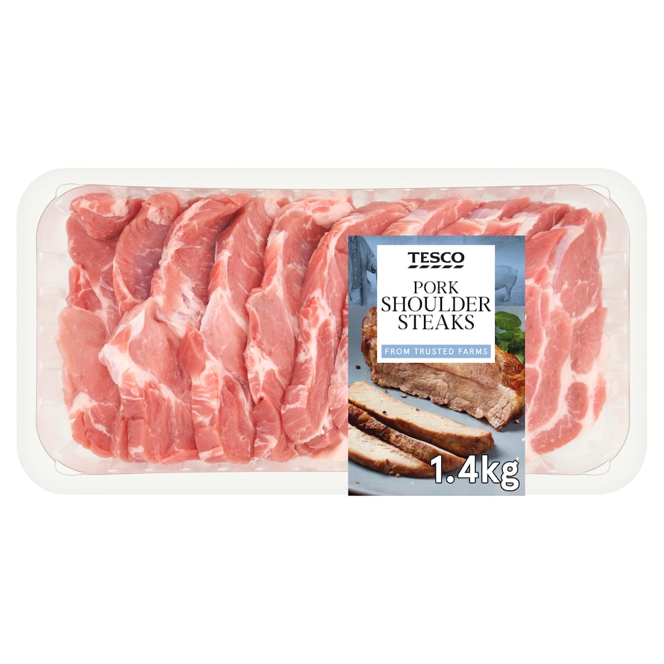 Tesco Pork Shoulder Steaks 1.4 KG