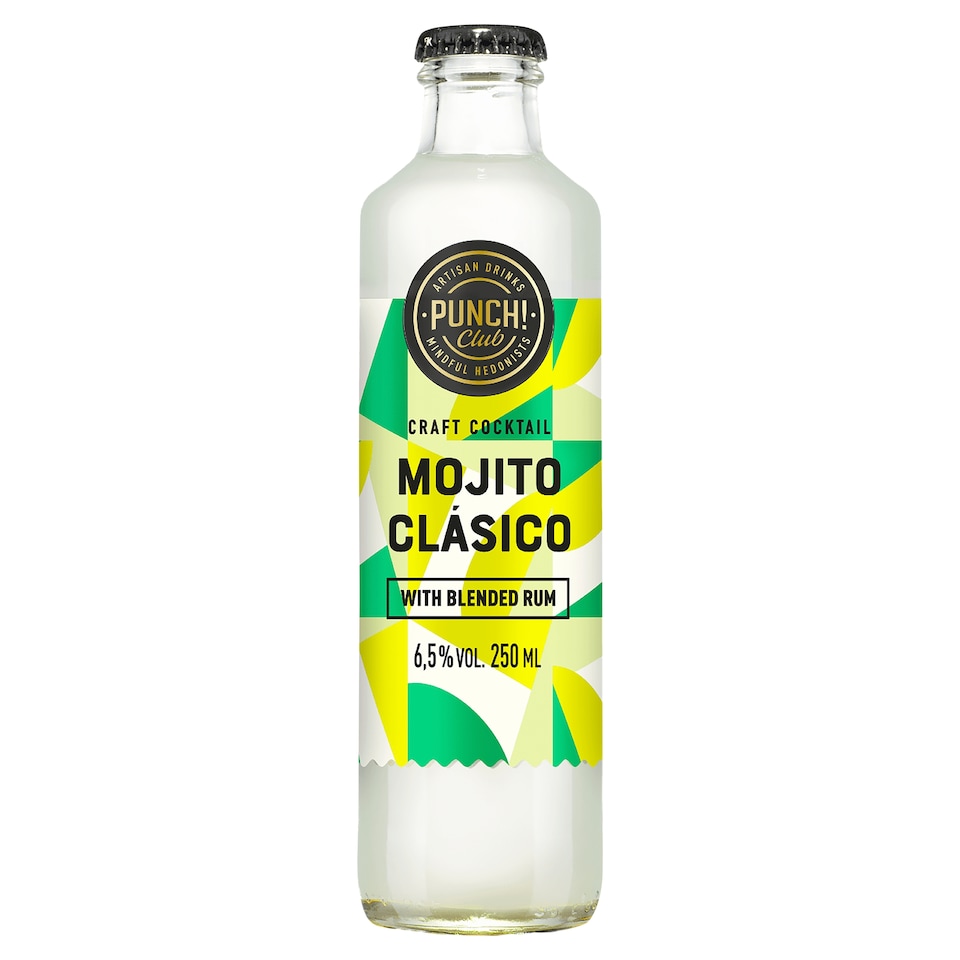 Punch Club Mojito Classico miešaný alkoholický sýtený nápoj 250 ml