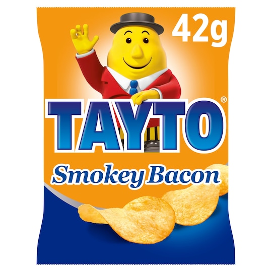 Tayto Smokey Bacon Flavour Potato Crsps 42G Tesco Groceries