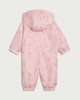 image 2 of F&F Baby Floral Print Shower Resistant Puddlesuit in Pink