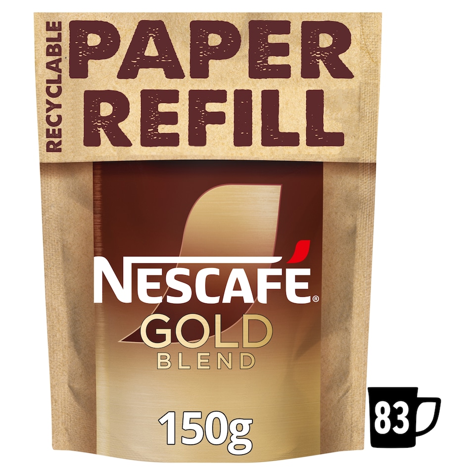 image 1 of Nescafe Gold Blend Instant Coffee Paper Refill Pouch 150g