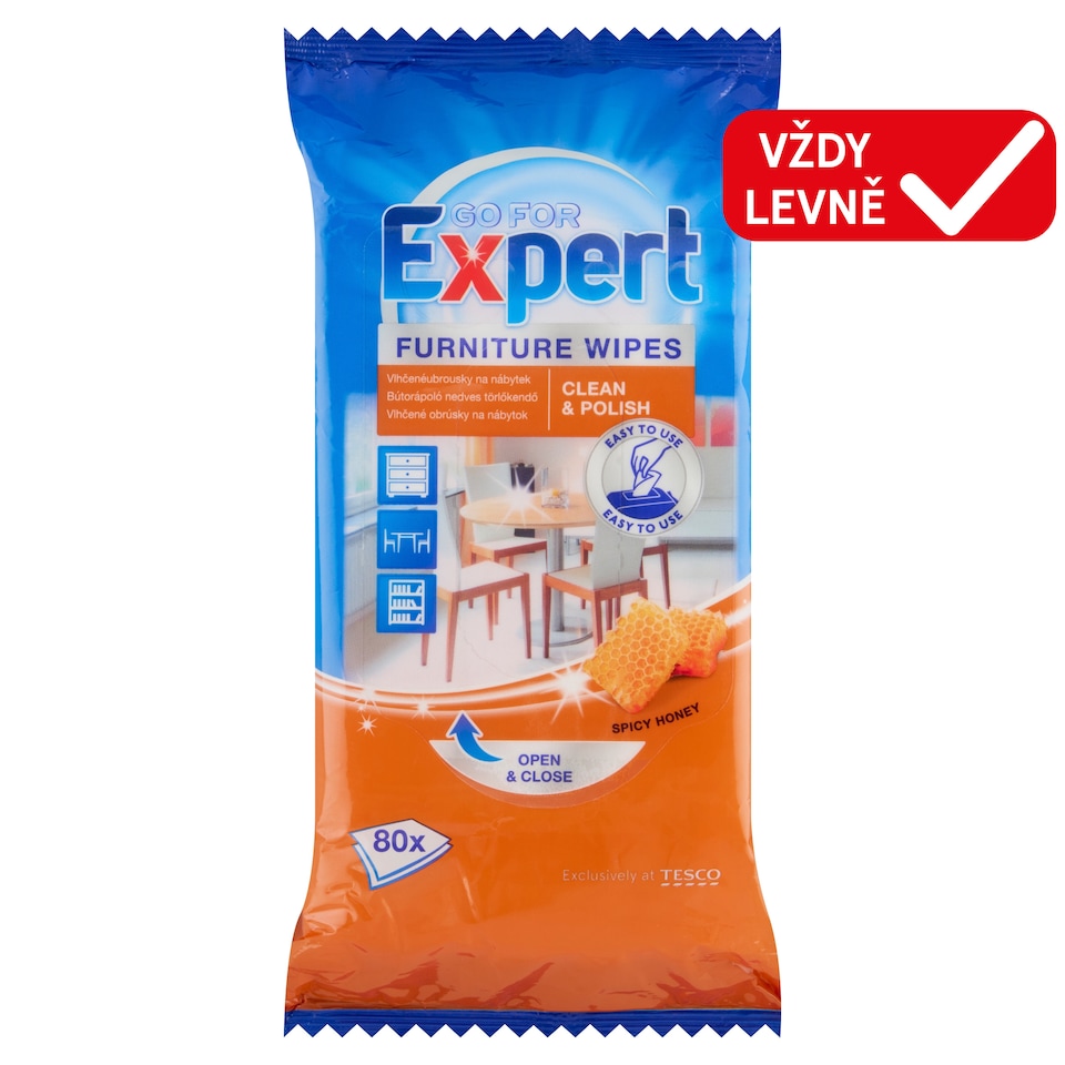 Go for Expert Spicy Honey Furniture Wipes 80 pcs