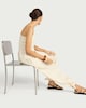 image 3 of F&F Tie Hem Balloon Trousers in Cream