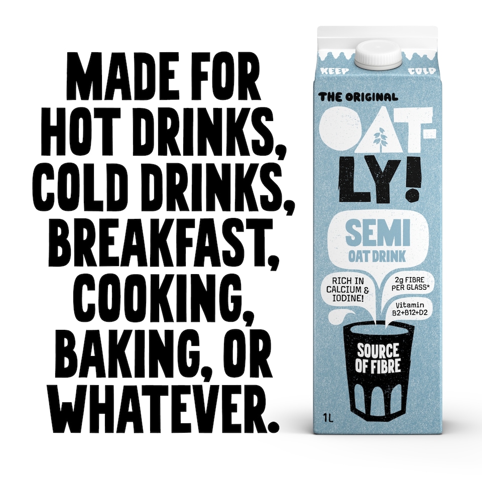 image 1 of Oatly Semi Oat Drink Chilled 1L