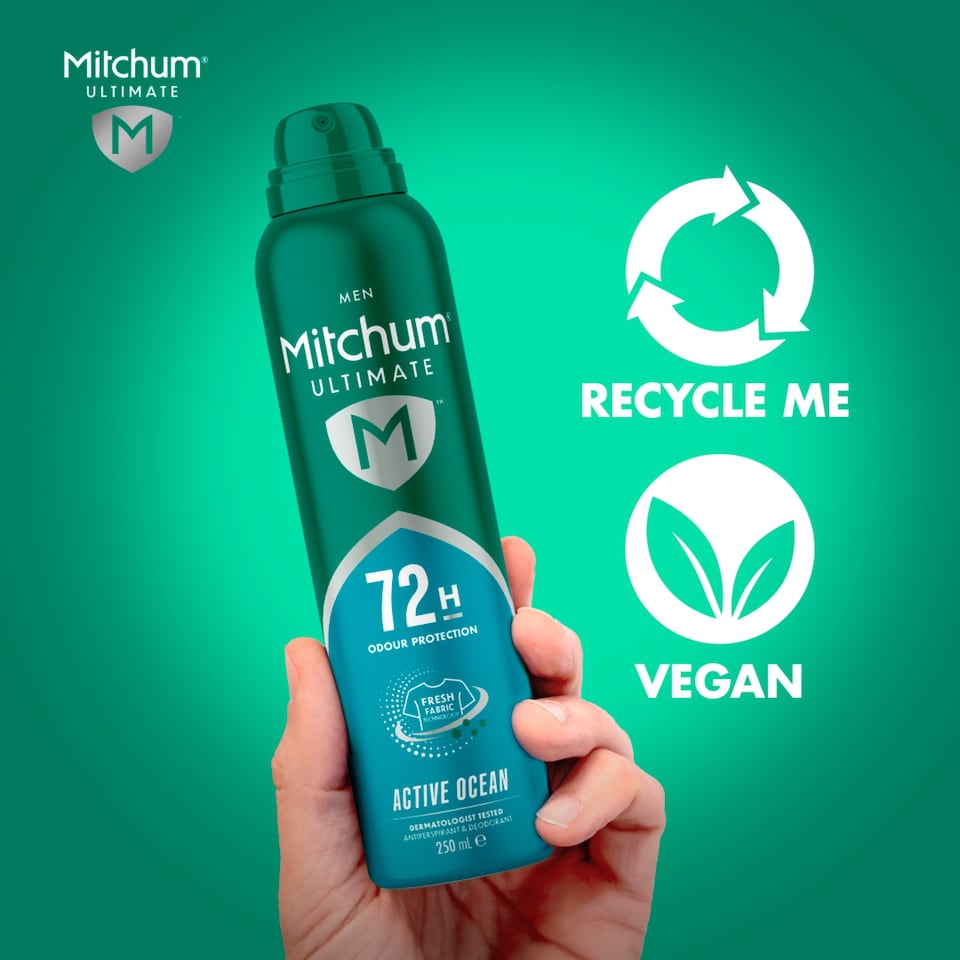 image 1 of Mitchum Men Ultimate 72H Active Ocean Anti Perspirant & Deodorant 250ml