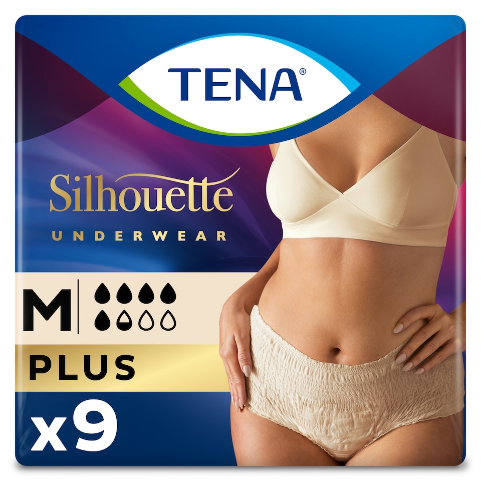 image 1 of TENA Silhouette Incontinence Pants Plus Size Medium 9 pack