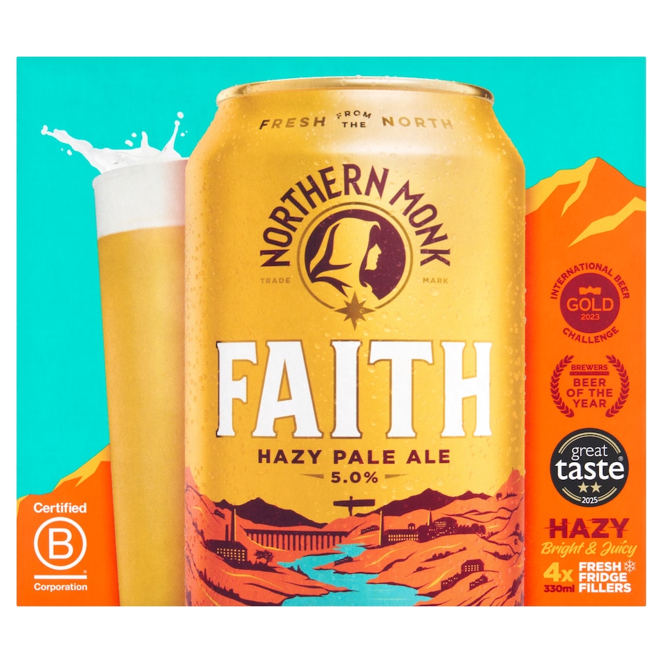 Northern Monk Faith Hazy Pale Ale 4x330ml cans