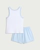 image 2 of Disney Stitch 2-Piece Pure Cotton Vest and Shorts Pyjama Set in Multi