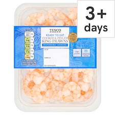 Tesco Cooked & Peeled King Prawns 150G