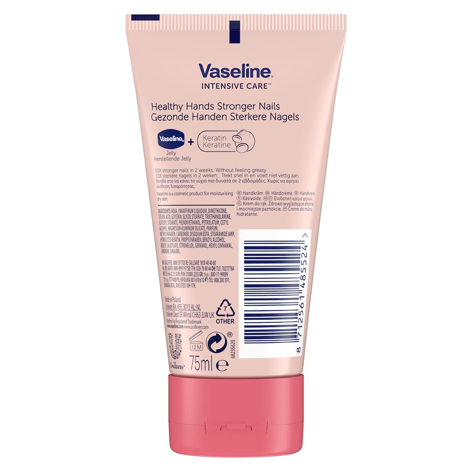 image 1 of Vaseline Healthy Hands and Stronger Nails Hand Cream 75ml