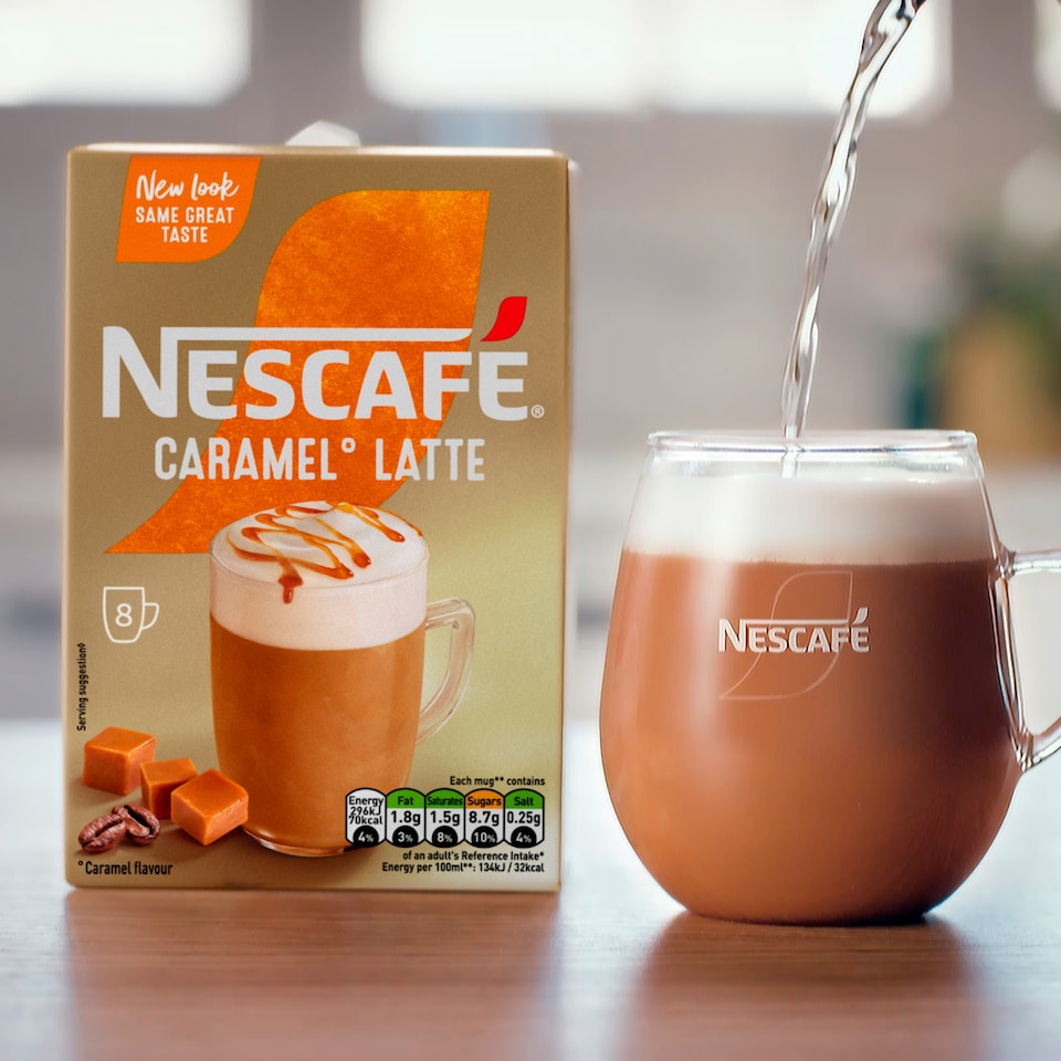 image 1 of Nescafe Gold Caramel Latte Coffee Sachets 8x17g
