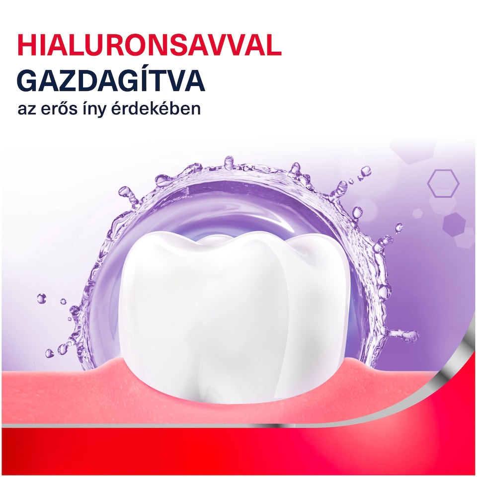 Parodontax Gum Strengthen & Protect with Hyaluronic Acid szájvíz 500 ml  1. kép