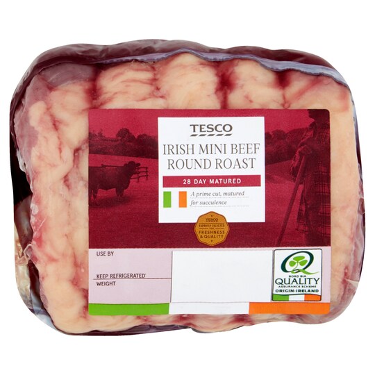 Tesco Irish Mini Beef Round Roast 500G Tesco Groceries