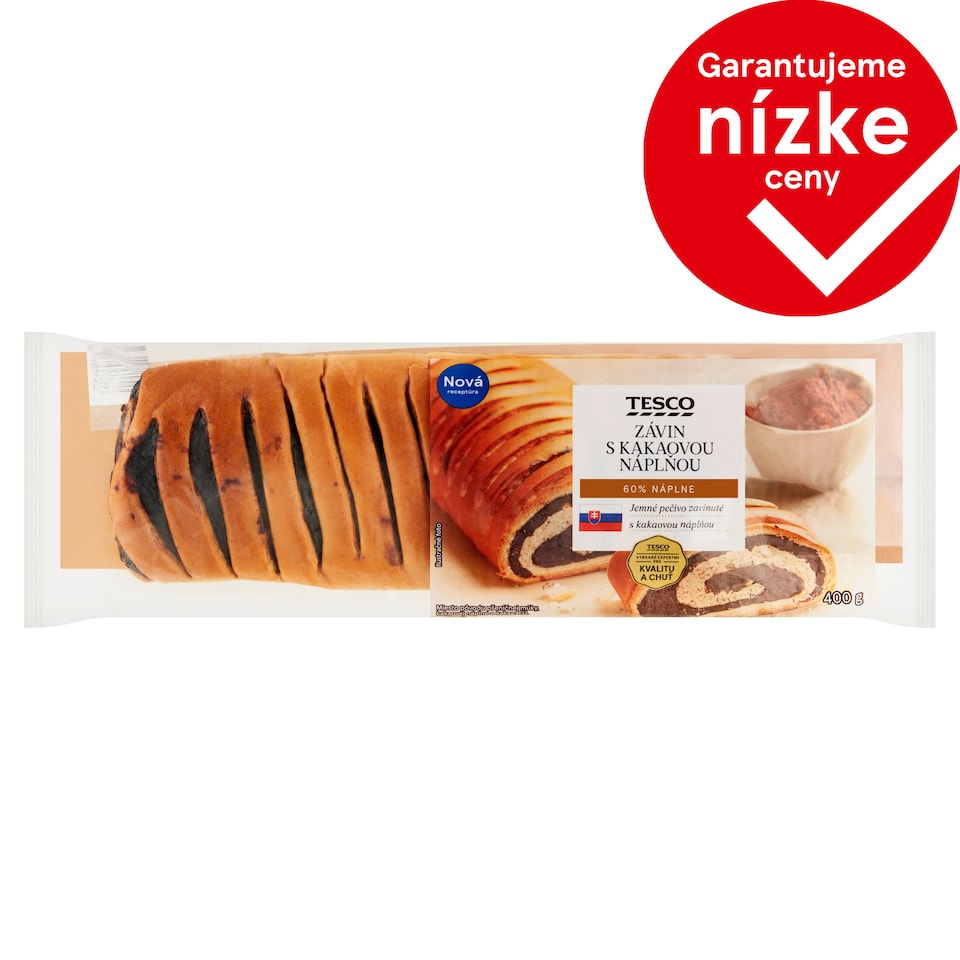 Tesco Závin s kakaovou náplňou 400 g